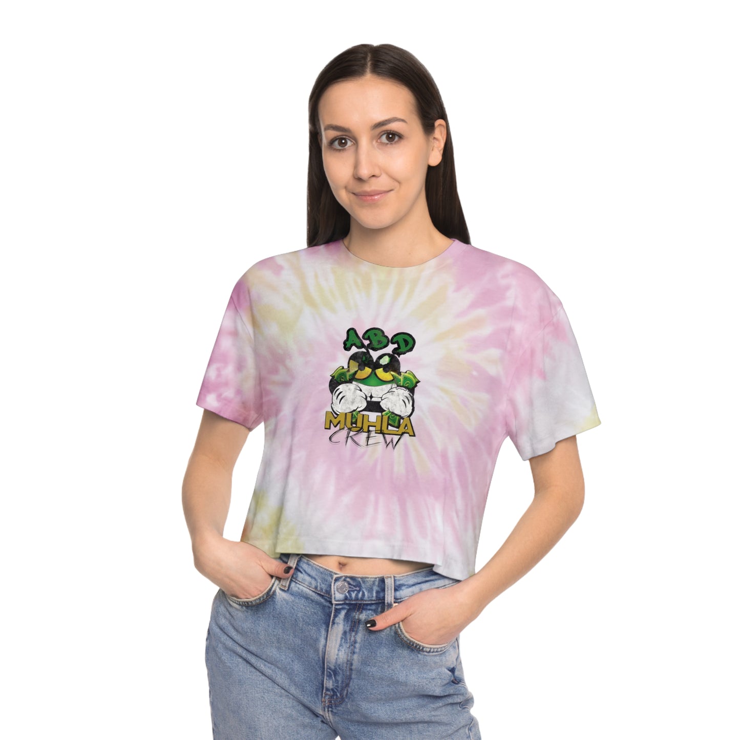 Muhlacrew Women's Tie-Dye Crop Tee