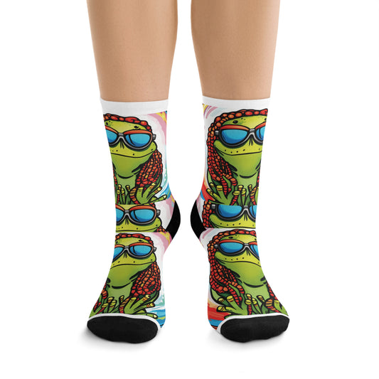 Muhlacrew comic frog socks