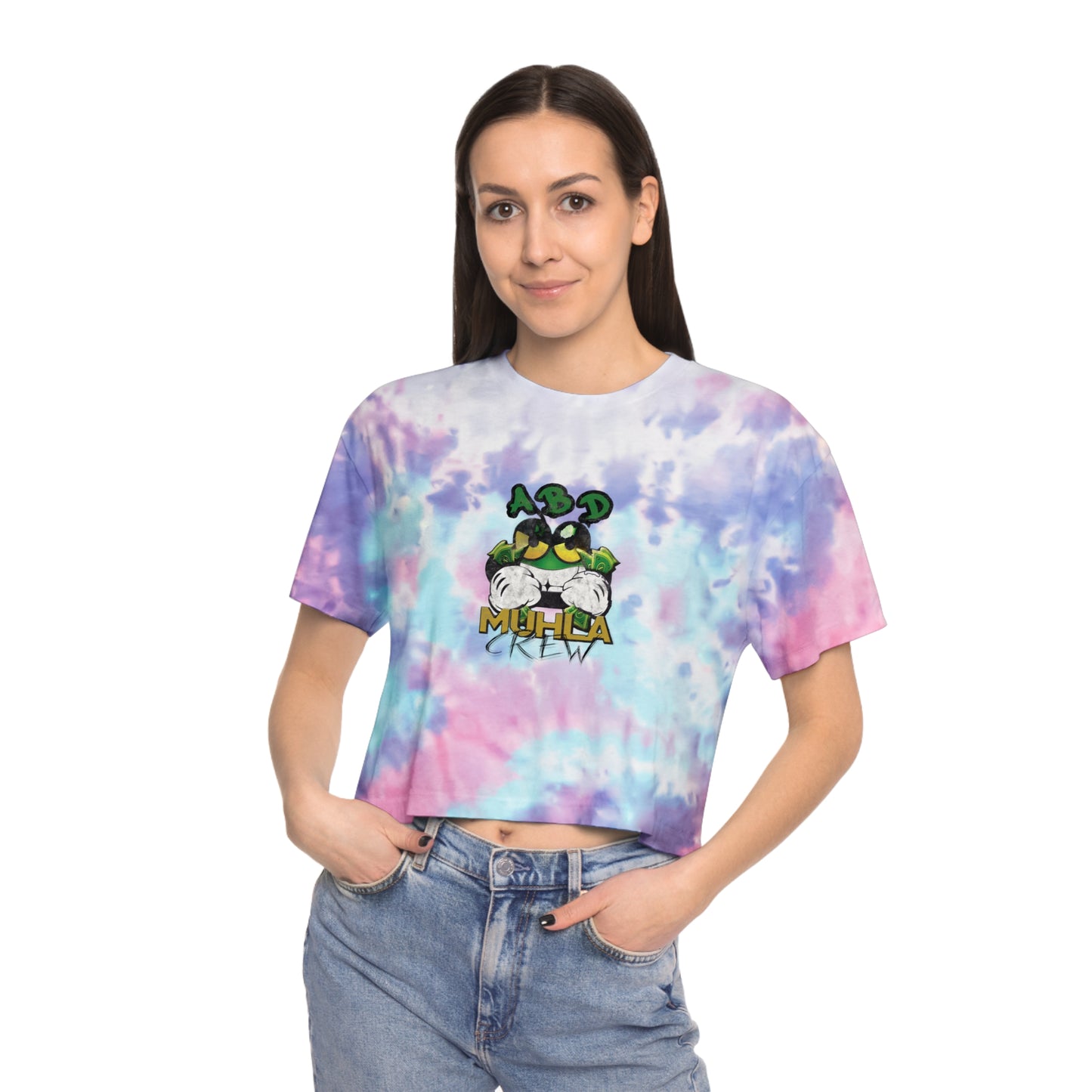 Muhlacrew Women's Tie-Dye Crop Tee