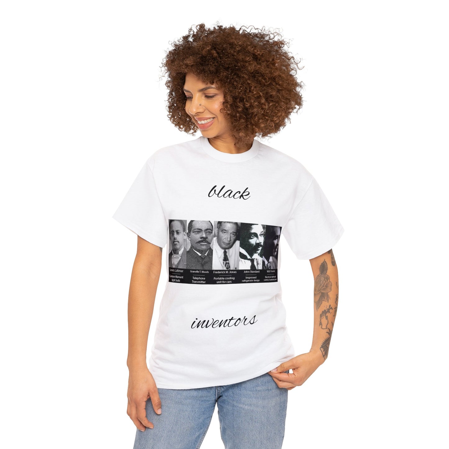 Muhlacrew black inventors Unisex Heavy Cotton Tee